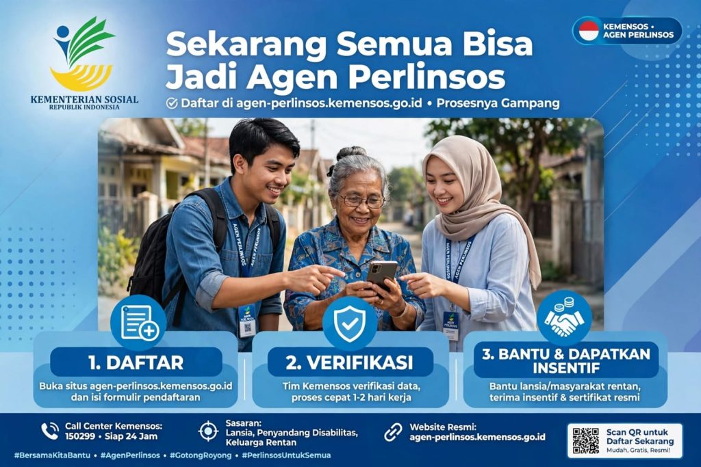 Kemensos Buka Pendaftaran Agen Perlinsos Digital untuk Sisir Warga Rentan