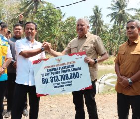 Debit Air Turun, Gubernur Sulsel Bantu Pompanisasi untuk Pertanian Pinrang