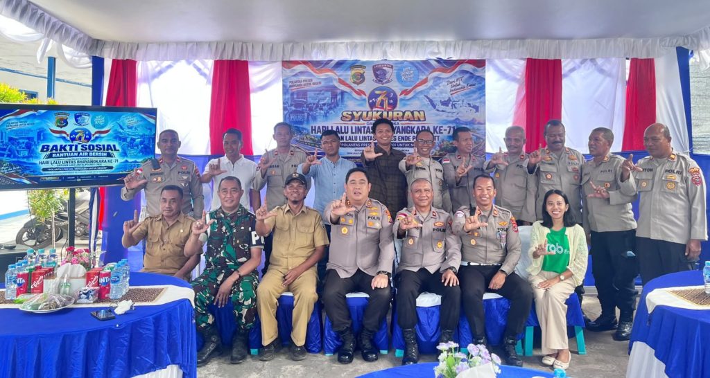 HUT Lalu Lintas ke-71, Satlantas Polres Ende Pertegas Komitmen Pelayanan