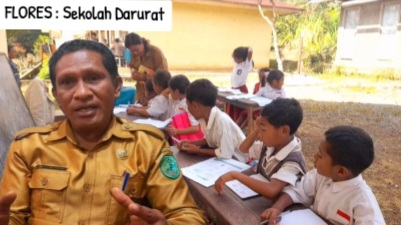 Sekolah Darurat Gempa, SDK Mataia Ngada Bertahan dengan Terpal Pinjaman, Kadis Urai Skema Bantuan