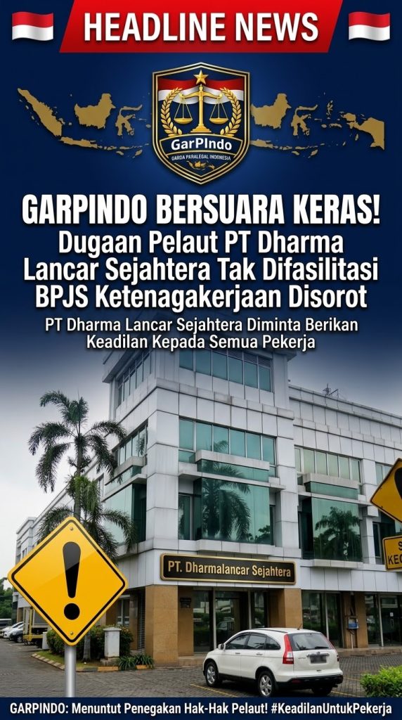 GARPINDO Bersuara Keras! Dugaan Pelaut PT Dharma Lancar Sejahtera Tak Difasilitasi BPJS Ketenagakerjaan Disorot