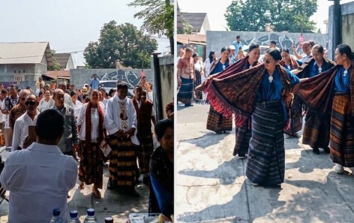 Umat Paroki Mautapaga Ende Sambut Imam Baru RD Andreas Yohanes Lako Ghao