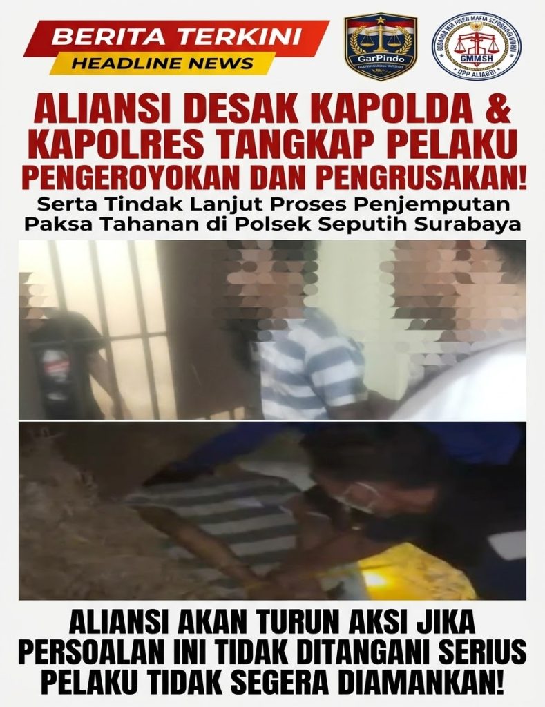 Pelimpahan Kasus Dugaan Pengeroyokan dan Pengrusakan di Bandar Surabaya Diminta Untuk Diduga Pelaku Ditahan