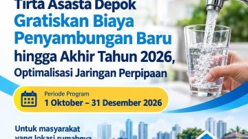 Tirta Asasta Depok Gratiskan Biaya Penyambungan Baru hingga Akhir Tahun 2026, Optimalisasi Jaringan Perpipaan