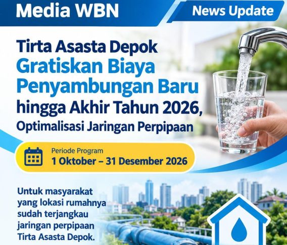 Tirta Asasta Depok Gratiskan Biaya Penyambungan Baru hingga Akhir Tahun 2026, Optimalisasi Jaringan Perpipaan