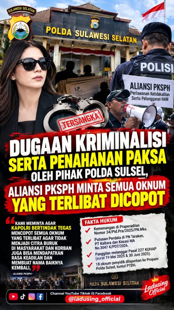 Diduga Paksakan Kasus di Polda Sulsel, Korban Menang Dalam Prapradilan