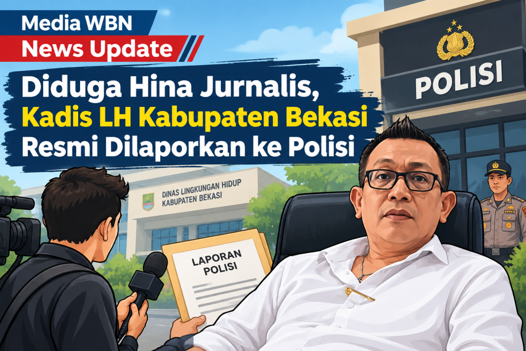 Diduga Hina Jurnalis, Kadis LH Kabupaten Bekasi Resmi Dilaporkan ke Polisi